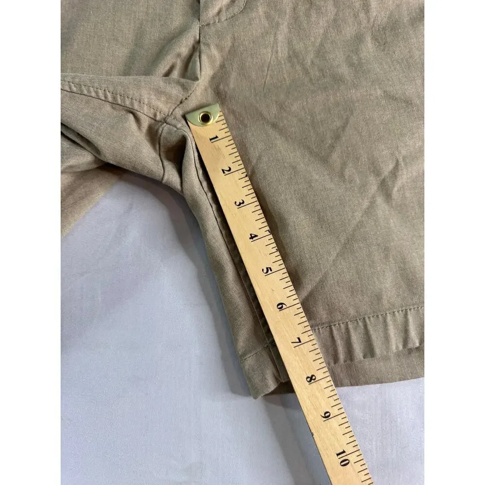 Nordstrom Tech-Smart Slim Fit Shorts Mens 36 Khaki Performance Stretch Casual
